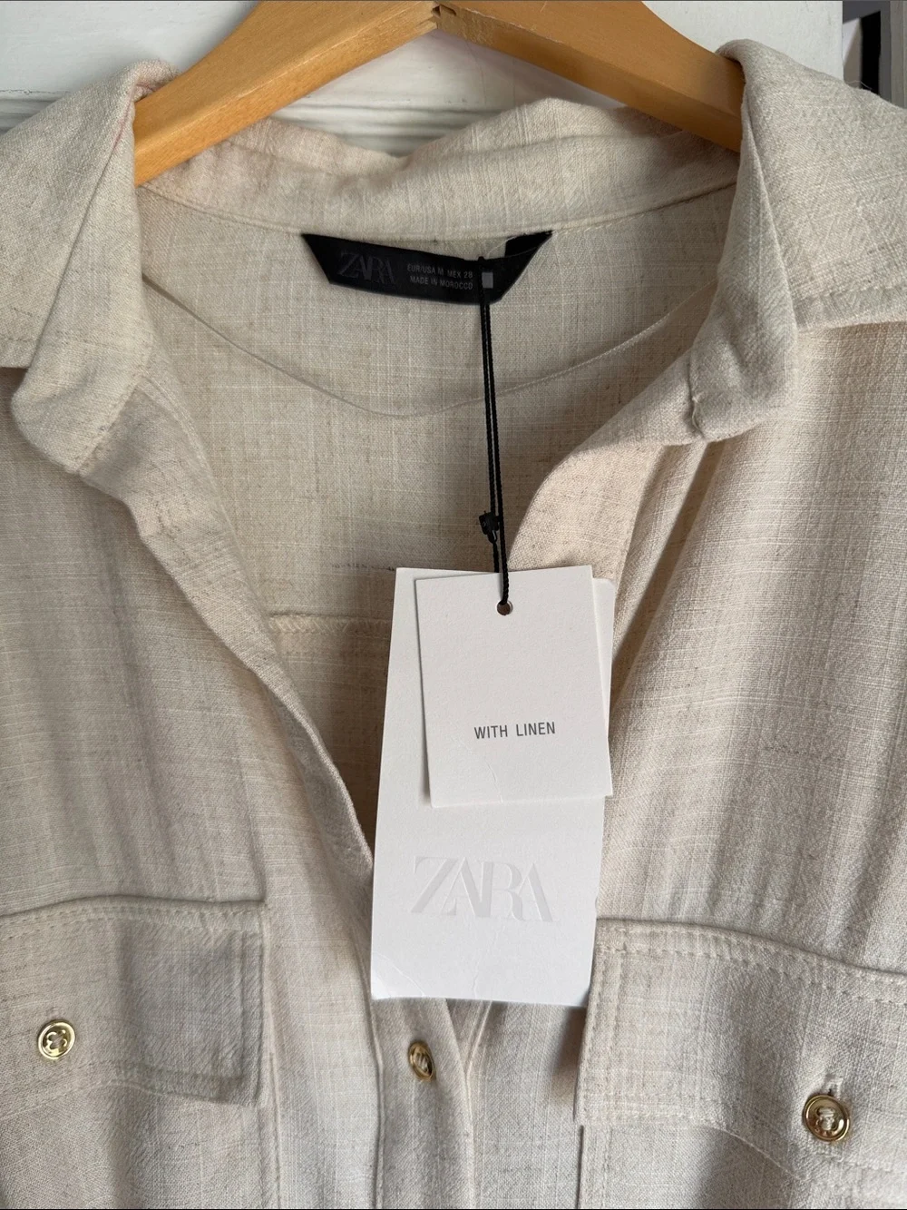 NWT Zara Linen Blend Summer Flowy Jumpsuit Sleeveless Drawstring Minimalist M